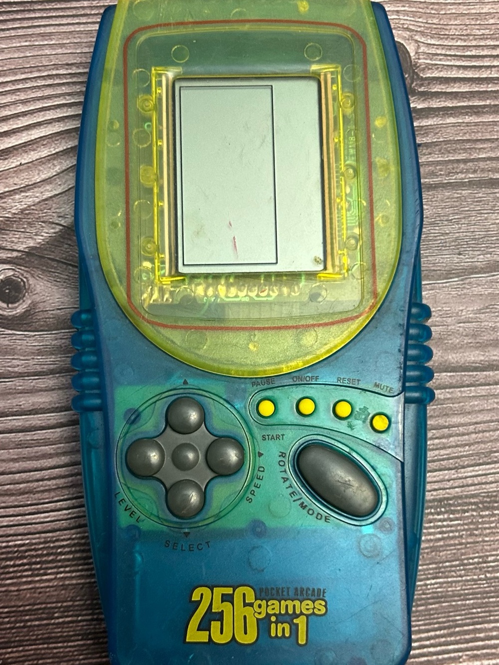 256 Games in 1 Pocket Arcade Handheld - Blue/Yellow